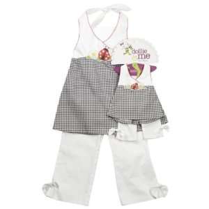   Size 6) Halter Top & Capri Set with Matching 18 Doll Dress Baby