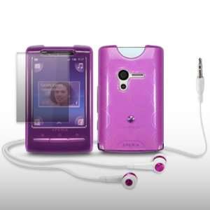  SONY ERICSSON X10 MINI HOT PINK GEL COVER CASE WITH SCREEN 