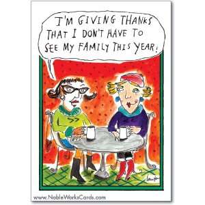  Giving Thanks Set of 12 Funny Christmas Cards Health 
