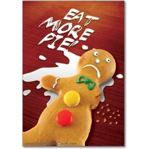  Funny Merry Christmas Card Eat More Pie Humor Greeting Ron 