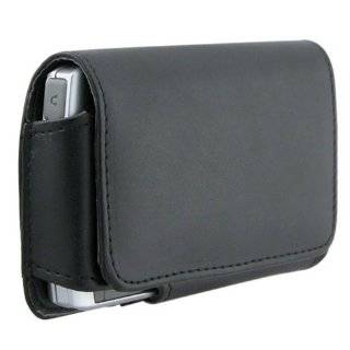 Black Leather Case with Belt Clip and Belt Loop for Nokia N8