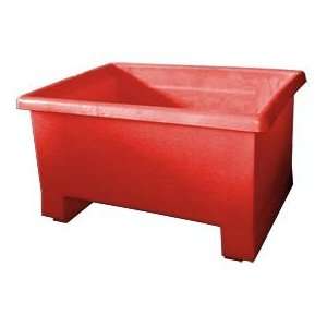  Stacking Plastic Container 32x24x18 600 Lb Cap. Red