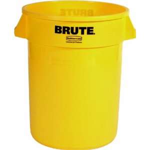  LLDPE 32 Gallon Brute Heavy Duty Waste Container without Lid, Legend 