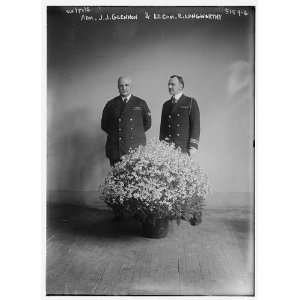  Photo Adm. J.J. Glennon and Lt. Com. E. Langworthy 1900 