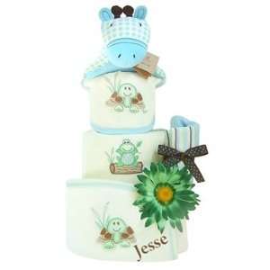  Organic Love Me Tender Baby Boys Diaper Cake Gift Set 