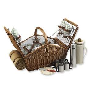  Huntsman Basket for 4 w/Coffee Set & Blanket Jewelry