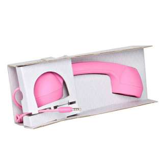 Pink Unique Retro Telephone Style 3.5mm Headset For Motorola Samsung 