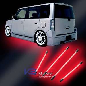  Red Neon Underbody Undercar Kit Lights 4pcs 36 & 48 
