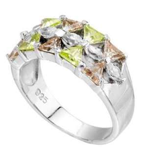 Undeniably Stunning Sterling Silver Fancy Ring, Expertly Crafted with 