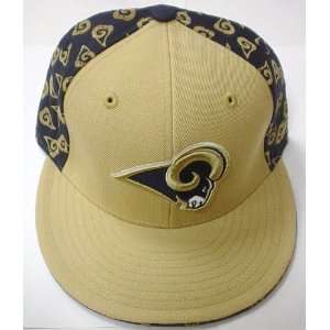  St. Louis Rams Fitted Screen Print Reebok Hat Size 8 