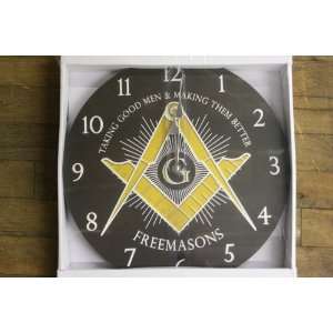  Freemason Master Mason Wall Clock Black