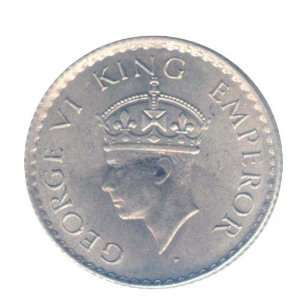  British India Silver Coin 1/4 Rupee Issued 1940 