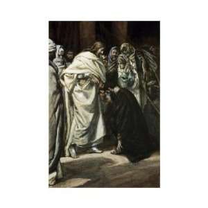 Unbelief of Thomas by James jacques Tissot. Size 10.66 inches width by 