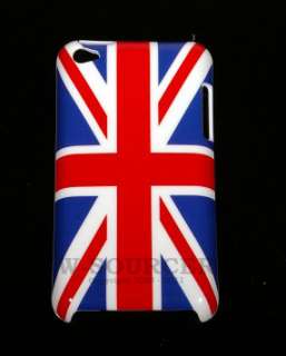 United Kingdom UK Flag Hard Back Cover Case 4 Apple iPod Touch 4th 