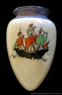 Vintage Art Pottery Wall Pocket Vase Signed Nippon Made in Japan 