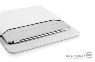 SGP iPad 2 Leather Case illuzion Sleeve White  