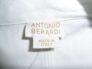 NWT $1700 Antonio Berardi 38 00 XXS white cotton suit  