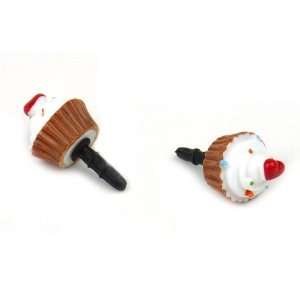  Cupcake Charm for Headphone Jack (White) Electronics