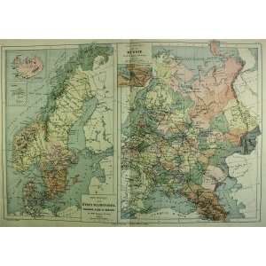  Leroy map of Russia and Scandinavia   pol (1885) Office 