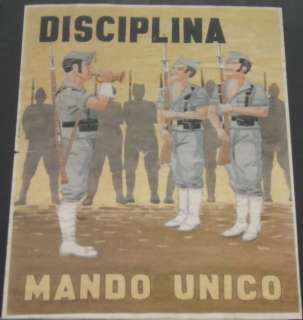 SPANISH CIVIL WAR POSTER, DISCIPLINA MANDO UNICO, REPRODUCTION 