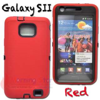 NEW HARD RUGGED DEFENDER CASE SILICONE COVER FOR SAMSUNG I9100 GALAXY 