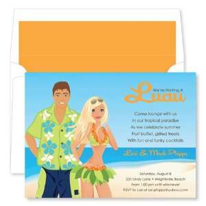  Noteworthy Collections   Invitations (Luau Couple   Blonde 