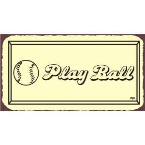  Play Ball Baseball Vintage Metal Art Sports Retro Tin Sign 