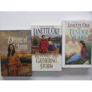  Janette Oke 3 Book Set   Drums Of Change, Beyond The 