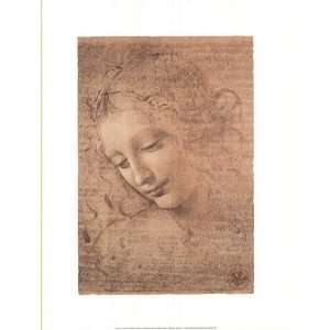 Testa di Faniciulla Detta by Leonardo Da Vinci 12x16 