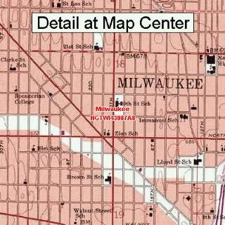  USGS Topographic Quadrangle Map   Milwaukee, Wisconsin 