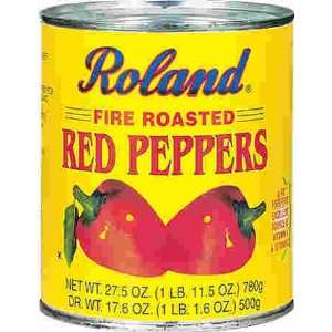 Roland Roasted Red Peppers   28 oz. Can Grocery & Gourmet Food