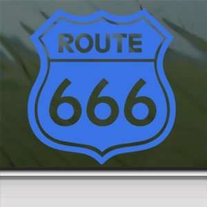  Route 666 Satanic Rob Zombie Devil Blue Decal Car Blue 
