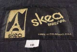 SKEA BLACK APRES SKI COAT SOUTHWESTERN KACHINA EMBROIDERY GORSUCH 2001 