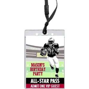  Falcons 2 Colored Football All Star Pass Invitation 