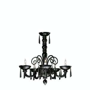   Designs CLMENTE 5 Light BK CHANDELIER CH 6498 5 14