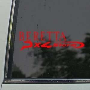  Beretta PX4 Storm Red Decal Handgun Truck Window Red 