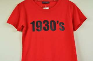 NEW Womens Vintage 1930s red Short sleeve Casual T shirt tops  