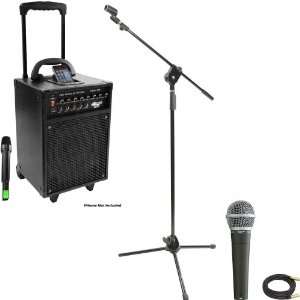  Pyle Speaker, Mic, Cable and Stand Package   PWMA930I 600 