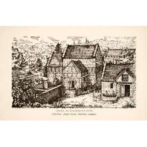 1893 Print Chapel Bradford on Avon River England Countryside Landscape 