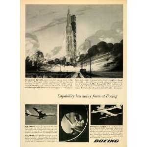   Ad Boeing Advanced Saturn Hot Shot Missile Apollo   Original Print Ad