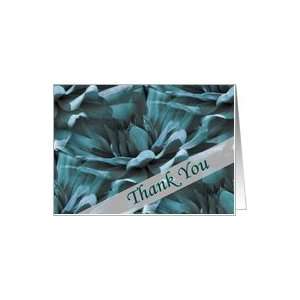 Blue Dahlia Collage Floral Thank You Card Card