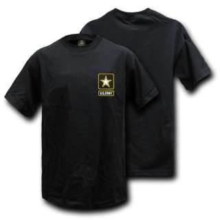 Black US USA Army T shirt T shirts Shirt Small Logo  