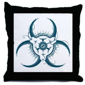  Throw Pillow Biohazard Symbol 