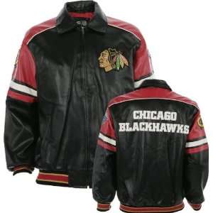  Chicago Blackhawks Faux Leather Jacket