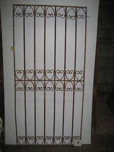 Antique Architectural Wrought Iron Panel  