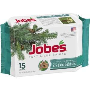  Jobes 1611 Evergreen Outdoor Fertilizer Food Spikes, 15 