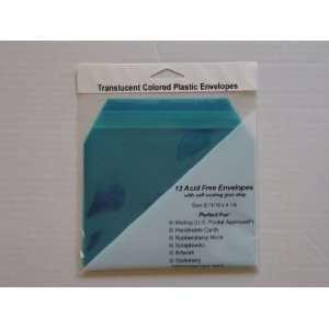  Clear Plastic Envelopes (Blue A2)   12 Pack Office 