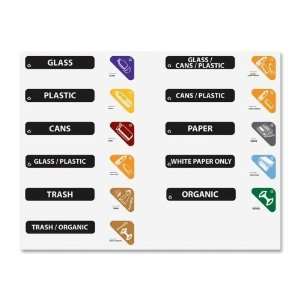  Rubbermaid 1792975 Recycle Label Kit, 44 Labels in Three 