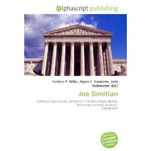  Joe Simitian (9786134240314) Frederic P. Miller, Agnes F 