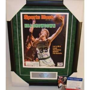   Bird SIGNED Framed SI MAGAZINE JSA CELTICS   Autographed NBA Magazines